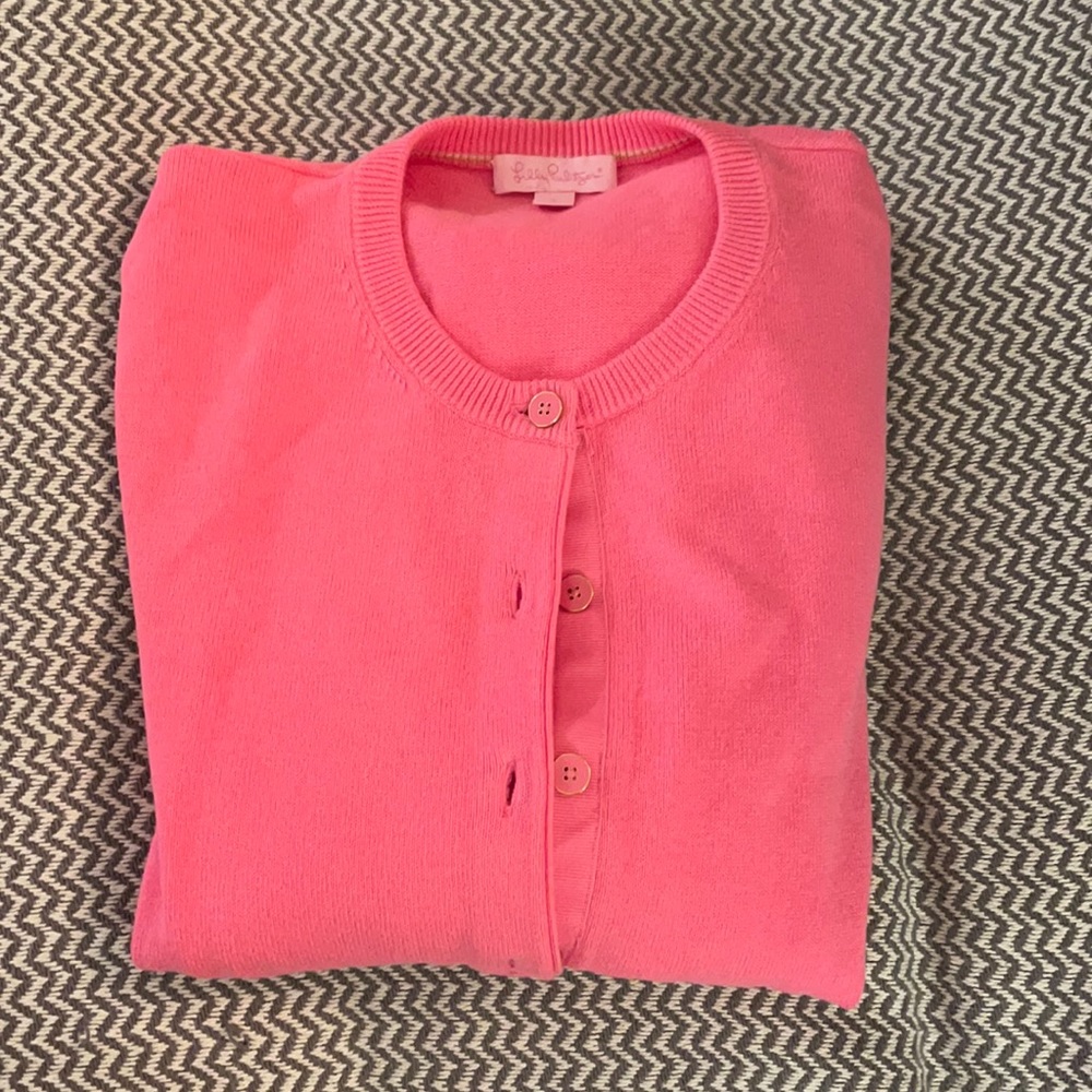 Lilly Pulitzer pink cardigan size: small
